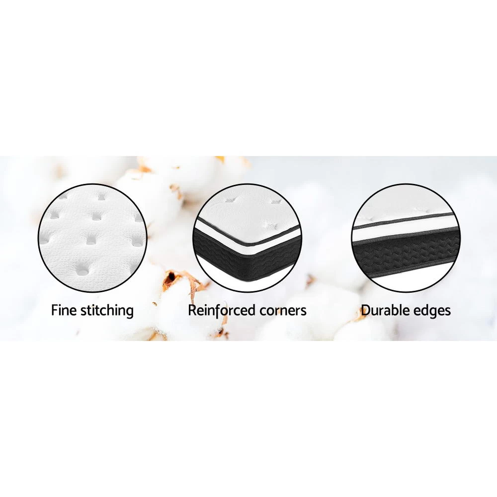 Giselle Bedding King Single Size Mattress Euro Top Bed Bonnell Spring Foam 21cm 8 Giselle Bedding King Single Size Mattress Euro Top Bed Bonnell Spring Foam 21cm - Image 6