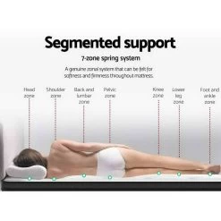 Giselle Bedding Double Size Mattress 7 Zone Euro Top Pocket Spring 34cm -Furniture Shop MATTRESS 0808 D137 04