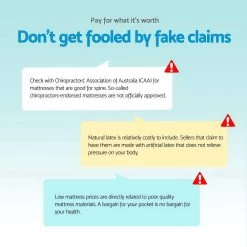 Giselle Bedding Single Size Mattress Bed COOL GEL Memory Foam Euro Top Pocket Spring 34cm -Furniture Shop MATTRESS 0909 SINGLE 02