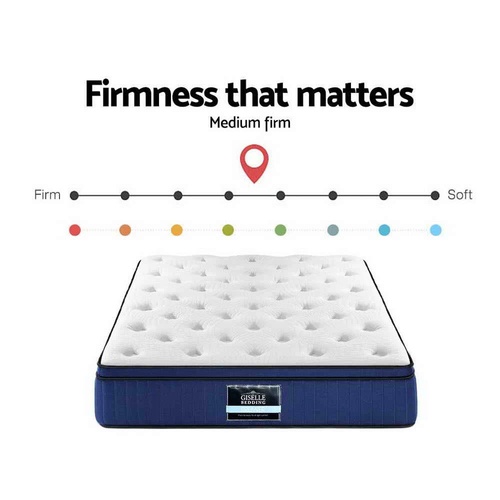 Giselle Bedding Queen Size Mattress 7 Zone Euro Top Pocket Spring Cool Gel Memory Foam 34cm 5 Giselle Bedding Queen Size Mattress 7 Zone Euro Top Pocket Spring Cool Gel Memory Foam 34cm - Image 3