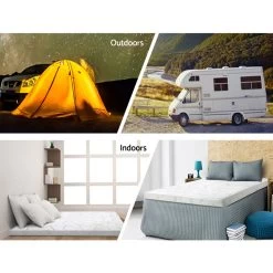 Giselle Bedding Memory Foam Mattress Topper Queen Bed Cool Gel Bamboo Cover 10CM -Furniture Shop MATTRESS TOP C GEL 10 Q 05