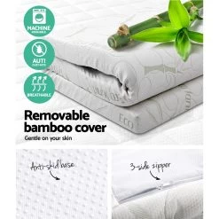 Giselle Bedding Cool Gel Memory Foam Mattress Topper Bamboo Cover 5CM Double 11 Giselle Bedding Cool Gel Memory Foam Mattress Topper Bamboo Cover 5CM Double -Furniture Shop MATTRESS TOP C GEL 5 D 02