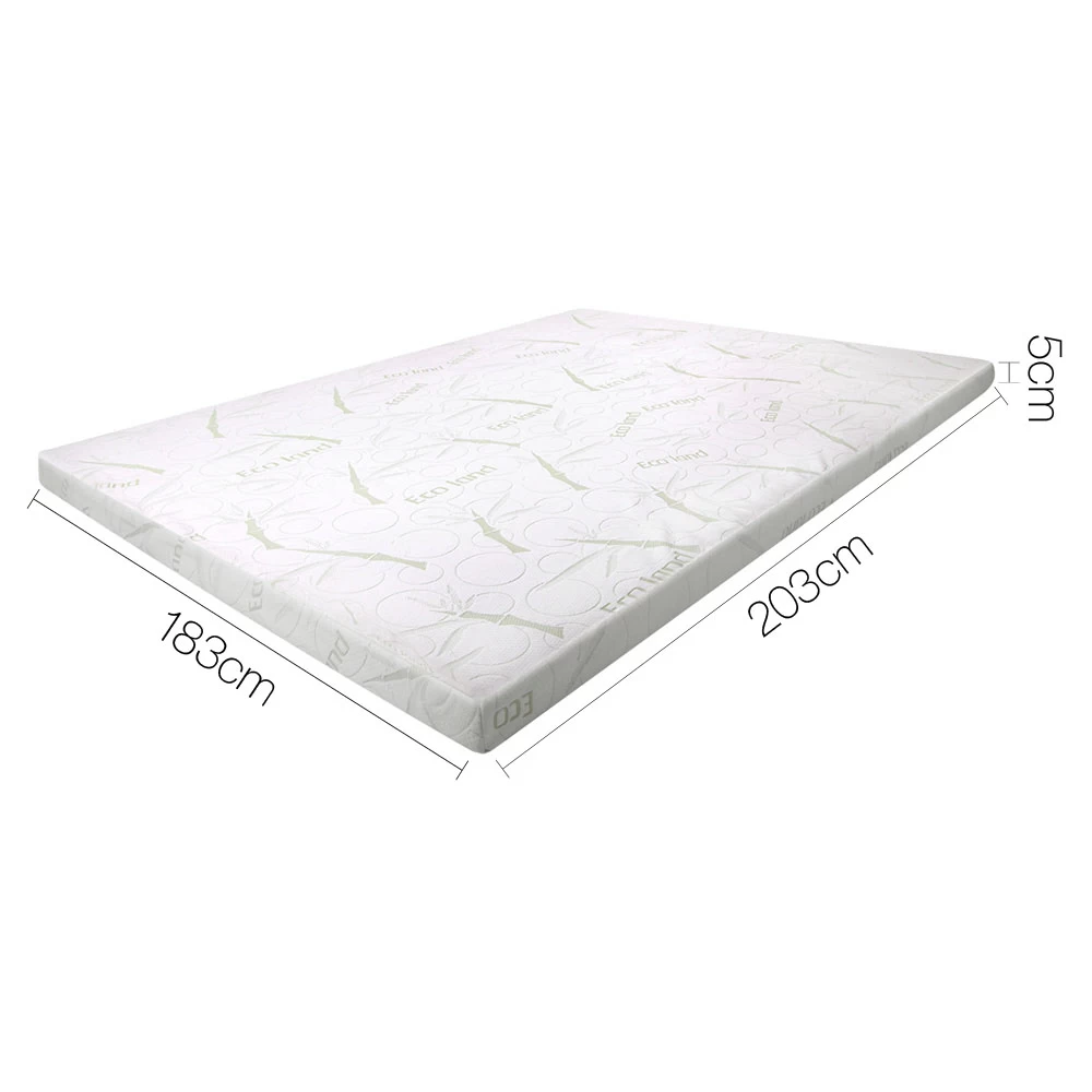 Giselle Bedding COOL GEL Memory Foam Mattress Topper BAMBOO Cover King 5CM Mat 4 Giselle Bedding COOL GEL Memory Foam Mattress Topper BAMBOO Cover King 5CM Mat - Image 2