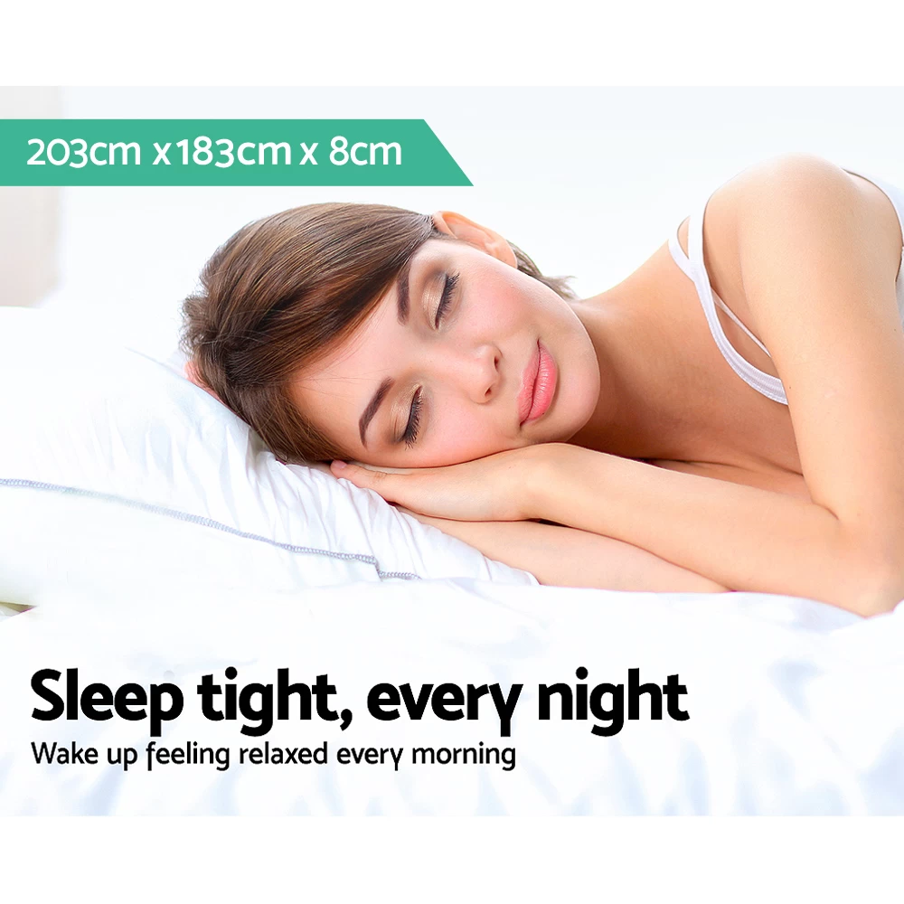 Giselle Bedding Cool Gel Memory Foam Mattress Topper Bamboo Cover 8CM King 4 Giselle Bedding Cool Gel Memory Foam Mattress Topper Bamboo Cover 8CM King - Image 2