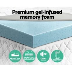 Giselle Bedding Cool Gel Memory Foam Mattress Topper Bamboo Cover 8CM King 13 Giselle Bedding Cool Gel Memory Foam Mattress Topper Bamboo Cover 8CM King -Furniture Shop MATTRESS TOP C GEL 8 K 03