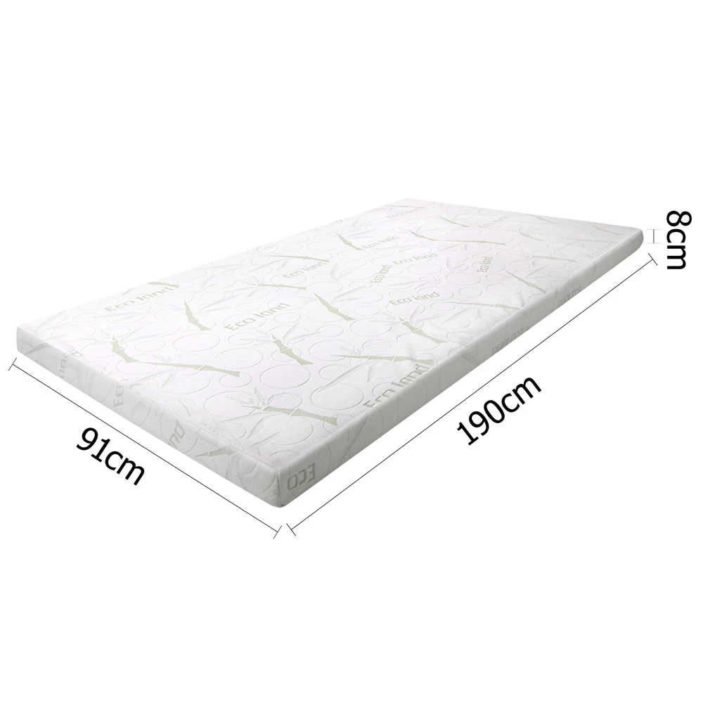 Giselle Bedding COOL GEL Memory Foam Mattress Topper BAMBOO Cover Single 8CM Mat 4 Giselle Bedding COOL GEL Memory Foam Mattress Topper BAMBOO Cover Single 8CM Mat - Image 2