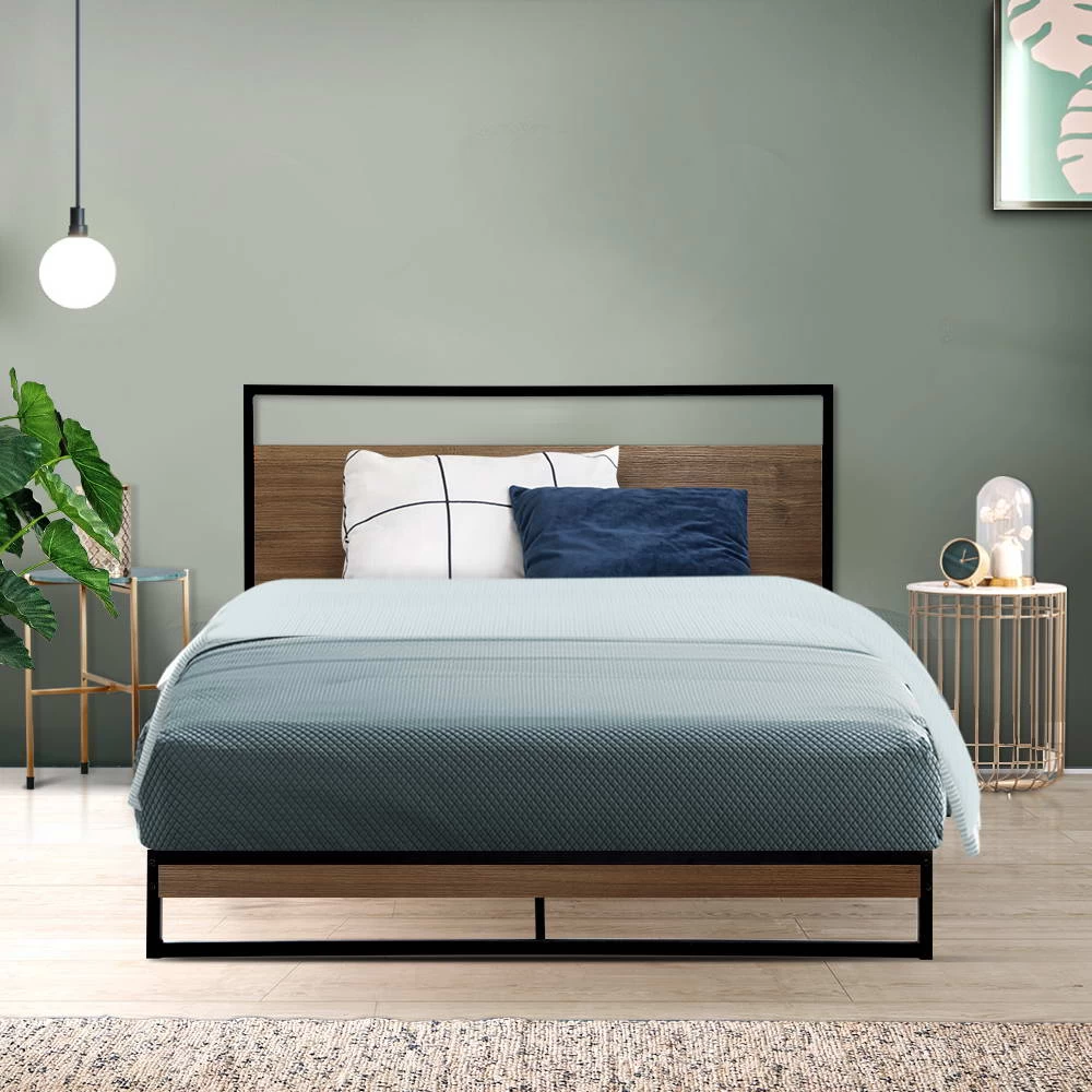 Metal Bed Frame King Single Size Mattress Base Platform Foundation Black Dane 9 Metal Bed Frame King Single Size Mattress Base Platform Foundation Black Dane - Image 7