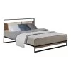 Metal Bed Frame Queen Size Mattress Base Platform Foundation Black Dane -Furniture Shop MBED C DANE Q BK AB 00