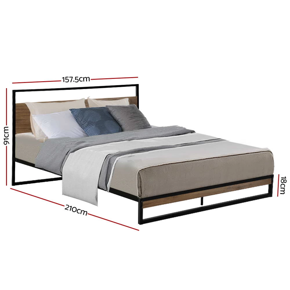 Metal Bed Frame Queen Size Mattress Base Platform Foundation Black Dane 4 Metal Bed Frame Queen Size Mattress Base Platform Foundation Black Dane - Image 2