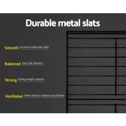 Metal Bed Frame Queen Size Platform Foundation Mattress Base SOL Black 13 Metal Bed Frame Queen Size Platform Foundation Mattress Base SOL Black -Furniture Shop MBED C SOL Q BK 05