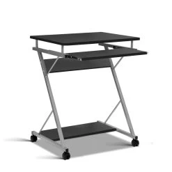Artiss Metal Pull Out Table Desk – Black