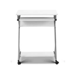 Artiss Metal Pull Out Table Desk – White -Furniture Shop MET DESK 105 WH 02