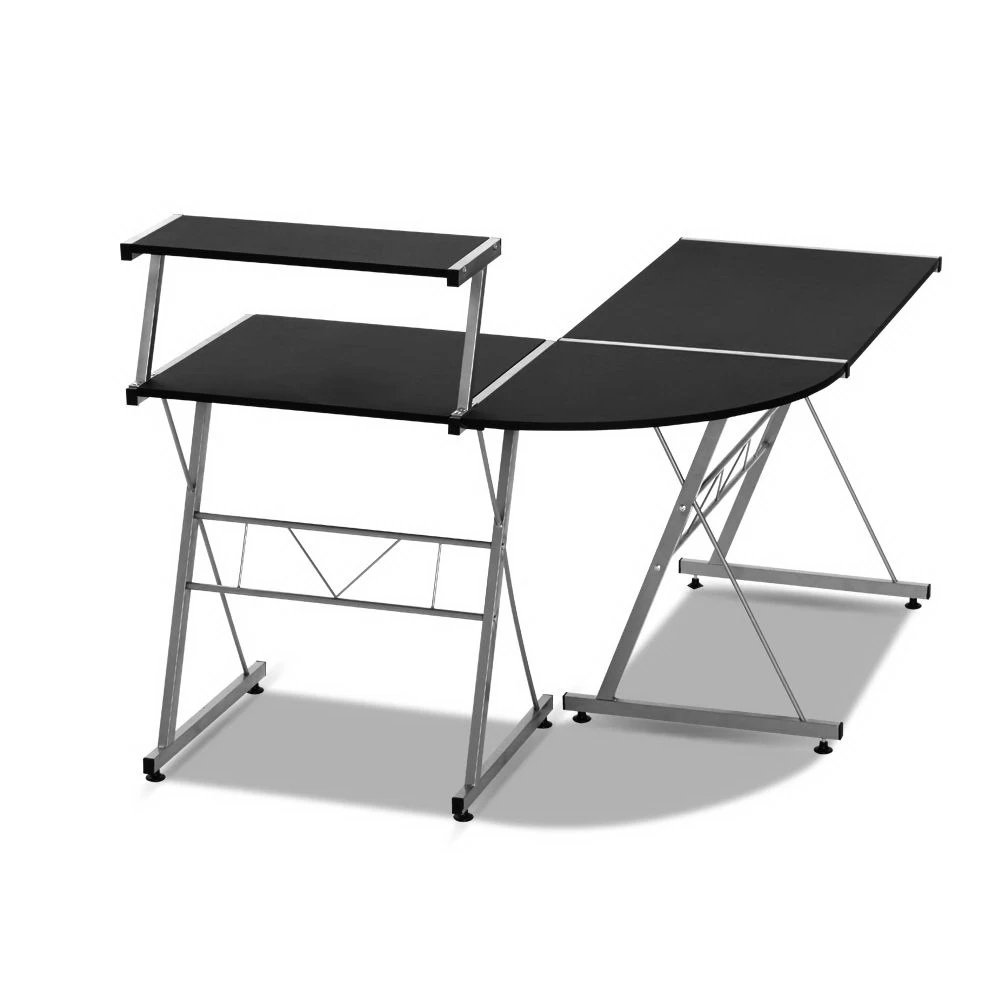 Artiss Corner Metal Pull Out Table Desk – Black 8 Artiss Corner Metal Pull Out Table Desk – Black - Image 6