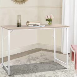 Artiss Minimalist Metal Desk – White -Furniture Shop MET DESK 119 OA 99