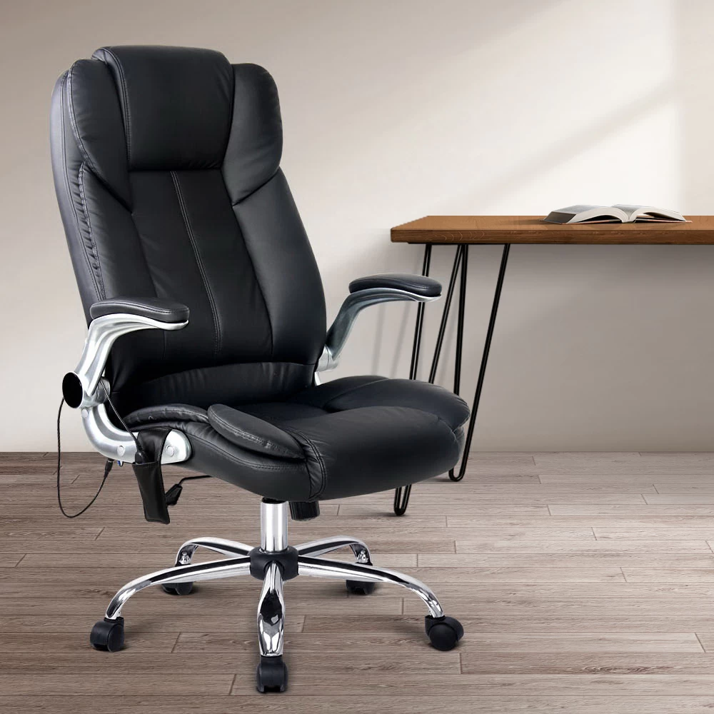 8 Point PU Leather Massage Chair – Black 9 8 Point PU Leather Massage Chair – Black - Image 7