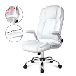 PU Leather 8 Point Massage Office Chair – White 13 PU Leather 8 Point Massage Office Chair – White -Furniture Shop MOC 1223 WH 04
