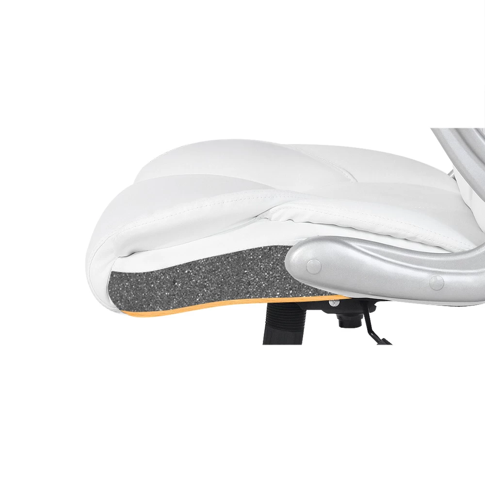 PU Leather 8 Point Massage Office Chair – White 8 PU Leather 8 Point Massage Office Chair – White - Image 6