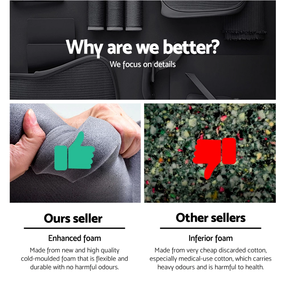 Artiss Electric Massage Office Chairs Recliner Computer Gaming Seat Footrest Black 8 Artiss Electric Massage Office Chairs Recliner Computer Gaming Seat Footrest Black - Image 6