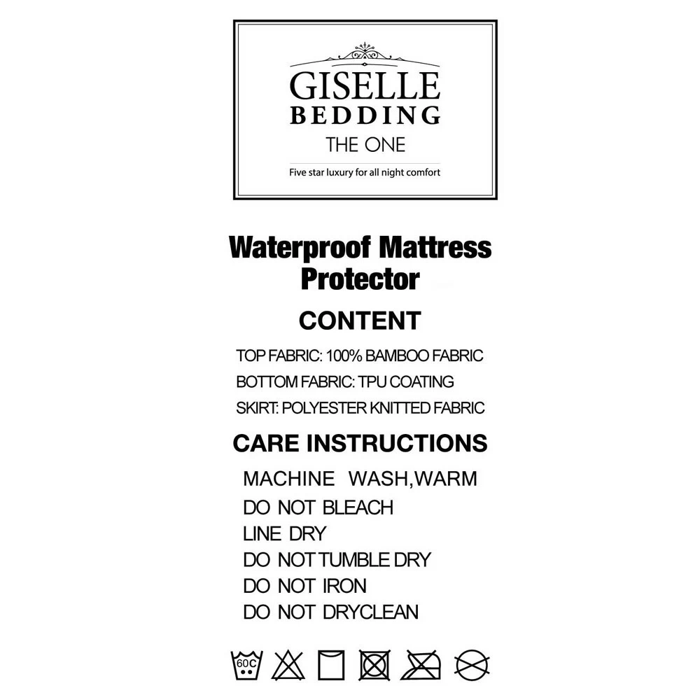 Giselle Bedding Giselle Bedding Bamboo Mattress Protector King 8 Giselle Bedding Giselle Bedding Bamboo Mattress Protector King - Image 6