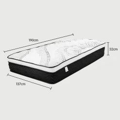 Laura Hill Premium Double Mattress With Euro Top Layer – 32cm -Furniture Shop MTS T32 KNT SN m 8