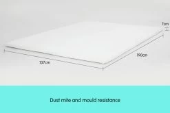 Laura Hill High Density Mattress Foam Topper 7cm- Single -Furniture Shop MTS TOP MMY DBL T07 f4