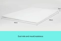 Laura Hill High Density Mattress Foam Topper 5cm – Single -Furniture Shop MTS TOP MMY SNG T05 f4