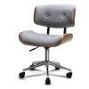 Artiss Executive Wooden Office Chair Fabric Computer Chairs Bentwood Seat Grey -Furniture Shop OCHAIR BS 5435 GY 00