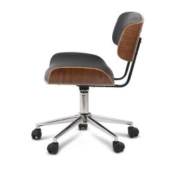 Artiss Wooden & PU Leather Office Desk Chair – Black -Furniture Shop OCHAIR BS 5435 WA 03