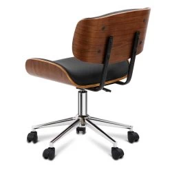 Artiss Wooden & PU Leather Office Desk Chair – Black -Furniture Shop OCHAIR BS 5435 WA 04
