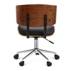 Artiss Wooden & PU Leather Office Desk Chair – Black -Furniture Shop OCHAIR BS 5435 WA 05