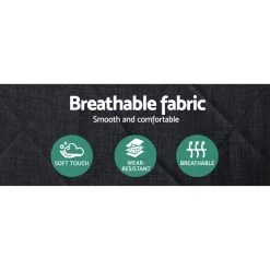 Artiss Wooden Office Chair Computer Gaming Chairs Executive Fabric Grey -Furniture Shop OCHAIR BS 5639 GY 05