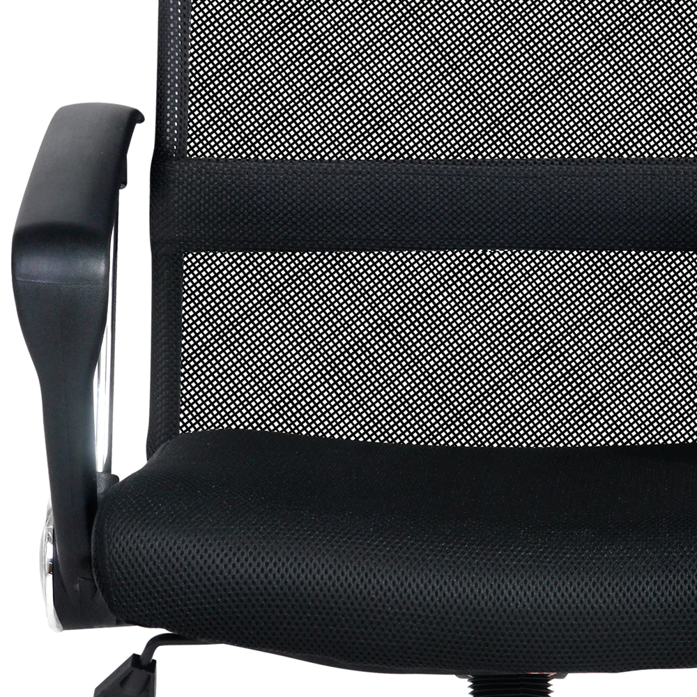 PU Leather Mesh High Back Office Chair – Black 8 PU Leather Mesh High Back Office Chair – Black - Image 6