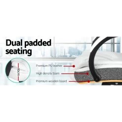 PU Leather Padded Office Desk Computer Chair – White -Furniture Shop OCHAIR G 9127 WH 04