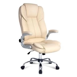 Artiss PU Leather Executive Office Desk Chair – Beige