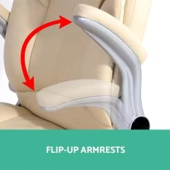 Artiss PU Leather Executive Office Desk Chair – Beige -Furniture Shop OCHAIR G 9314 BG 04