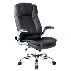 PU Leather Executive Office Desk Chair – Black
