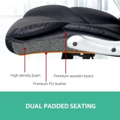 PU Leather Executive Office Desk Chair – Black -Furniture Shop OCHAIR G 9314 BK 05