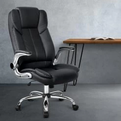 PU Leather Executive Office Desk Chair – Black -Furniture Shop OCHAIR G 9314 BK 99