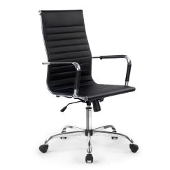 Eames Replica Office Chair Executive High Back Seating PU Leather Black