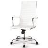 Artiss Eames Replica Office Chairs PU Leather Executive Work Computer Seat White