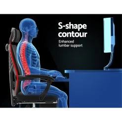 Artiss Gaming Office Chair Computer Desk Chair Home Work Recliner Black 12 Artiss Gaming Office Chair Computer Desk Chair Home Work Recliner Black -Furniture Shop OCHAIR H 878 ABK 03