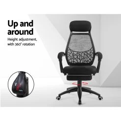 Artiss Gaming Office Chair Computer Desk Chair Home Work Study Black -Furniture Shop OCHAIR H 996 ABK 03