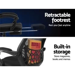 Artiss Gaming Office Chair Computer Desk Chair Home Work Study Black -Furniture Shop OCHAIR H 996 ABK 04