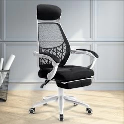 Artiss Gaming Office Chair Computer Desk Chair Home Work Study White -Furniture Shop OCHAIR H 996 WH BK 99