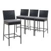 Gardeon Outdoor Bar Stools Dining Chairs Rattan Furniture X4 -Furniture Shop ODF BAR CHAIR BK 4X 00