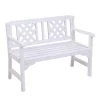 Gardeon Wooden Garden Bench 2 Seat Patio Furniture Timber Outdoor Lounge Chair White -Furniture Shop ODF BENCH 2SEAT WH 00