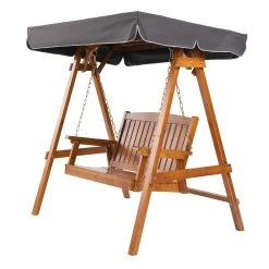 Gardeon Swing Chair Wooden Garden Bench Canopy 2 Seater Outdoor Furniture -Furniture Shop ODF GSC W2S TK AB 02