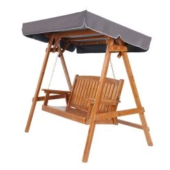 Gardeon Wooden Swing Chair Garden Bench Canopy 3 Seater Outdoor Furniture -Furniture Shop ODF GSC W3S TK ABC 02