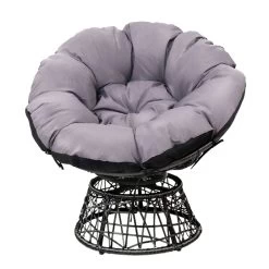 Gardeon Papasan Chair – Black -Furniture Shop ODF PAPASAN CH BK 02
