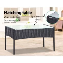 Gardeon Outdoor Furniture Rattan Set Chair Table Dark Grey 4pc 14 Gardeon Outdoor Furniture Rattan Set Chair Table Dark Grey 4pc -Furniture Shop ODF PATIO 17007 GR AB 05